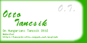 otto tancsik business card
